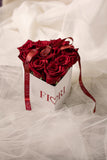 MINIBOX 9 - CORAZON PETIT RED (base de corazon con 9 rosas rojas)