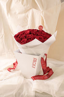 RA81 - RED LOVE (ramo de 50 rosas rojas con bolsa porta ramo)