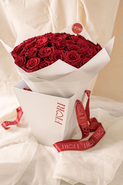 RA88 - RED LOVE (ramo de 40 rosas rojas en bolsa porta ramo)