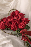 RA84 - RAMO CORAZON ROJO (ramo con forma de corazon de 15 rosas rojas)