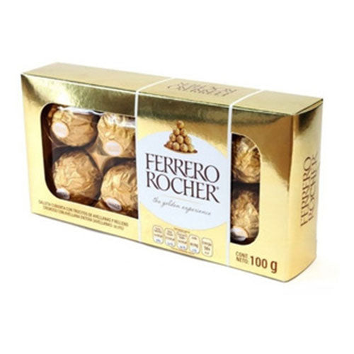 Chocolate Ferrero Rocher de 8 bombones - DISPONIBLE SOLO AGREGANDO ARREGLO DE FLORES, NO SE VENDE SOLO